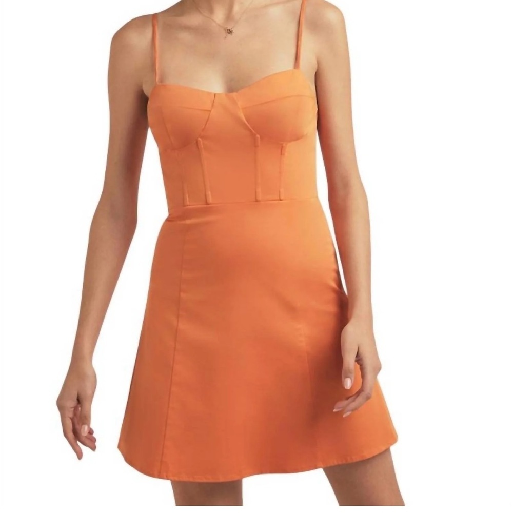 Favorite Daughter Bright Orange Mini Dress